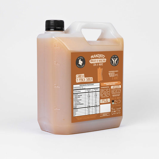 Vinagre de Manzana con canela y penca sábila 4lt