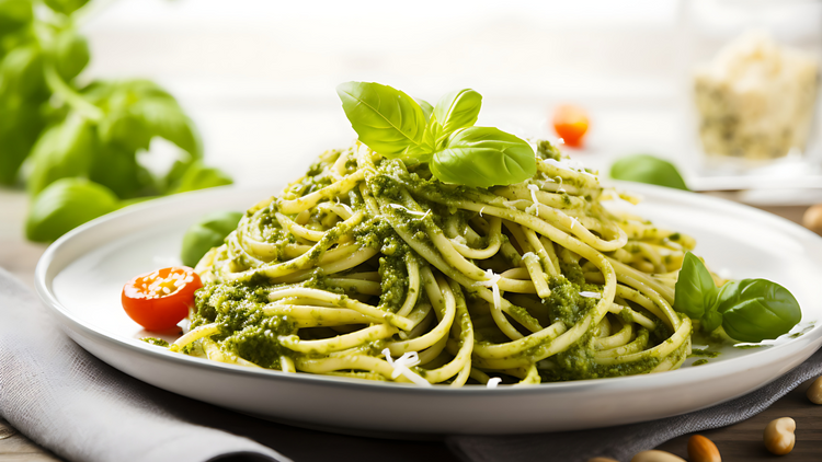 ¡Pasta verde con vinagre de manzana y cúrcuma! – manzatovital