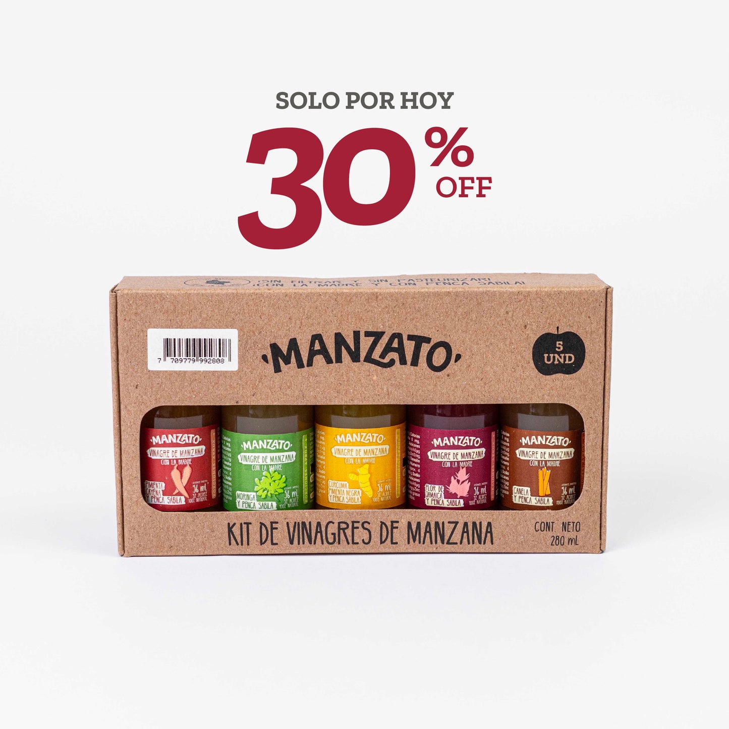 Kit de mini vinagres de manzana