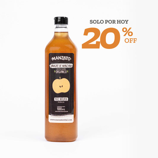 NUEVO SABOR Vinagre de manzana con la madre orgánico 1 lt