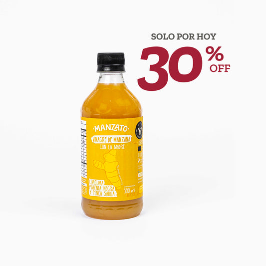 Vinagre de Manzana con cúrcuma, pimienta negra y penca sábila 500ml