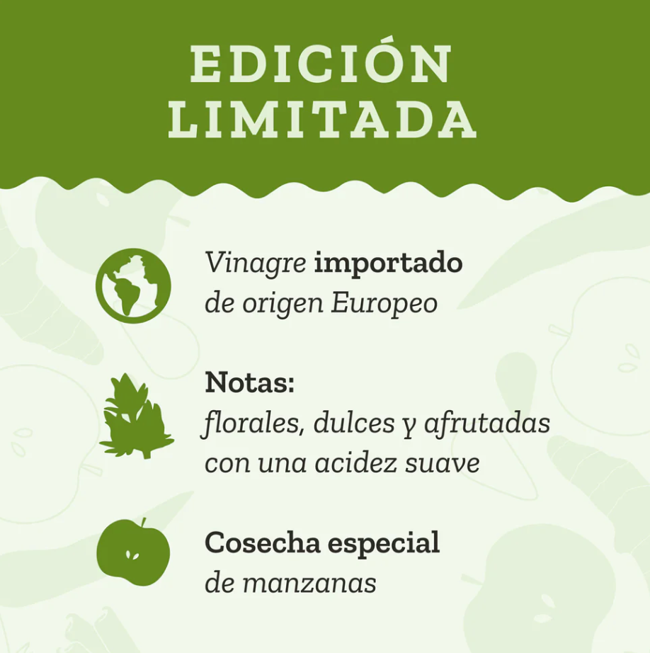 NUEVO SABOR Vinagre de manzana con la madre orgánico 1 lt
