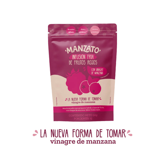 Infusión en polvo de frutos rojos con vinagre de manzana