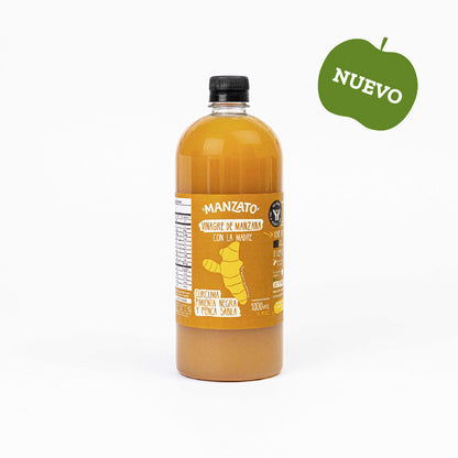 Vinagre de Manzana con cúrcuma, pimienta negra y penca sábila 1 Litro