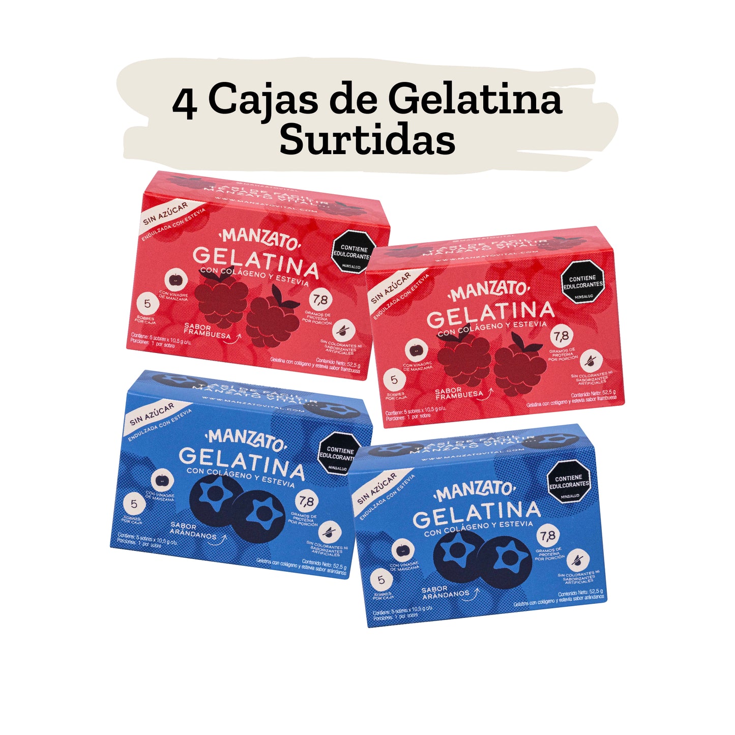 Combo 4 Cajas de Gelatina Surtidas