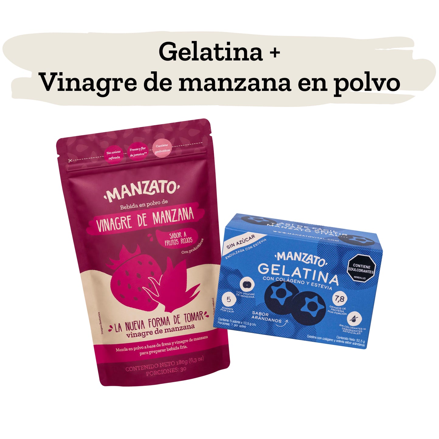 Combo Gelatina + Vinagre de manzana en polvo