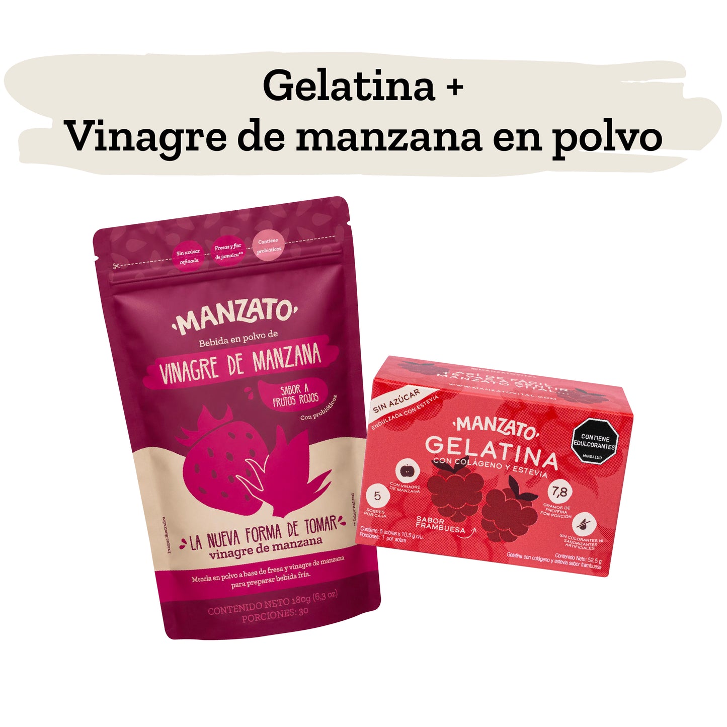 Combo Gelatina + Vinagre de manzana en polvo