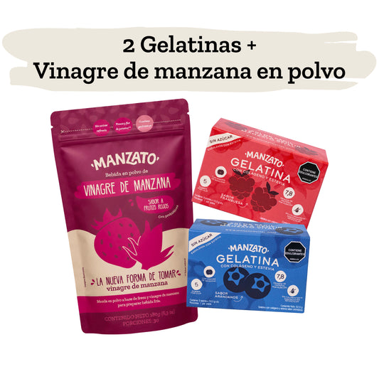 Combo Gelatinas + Vinagre de manzana en polvo