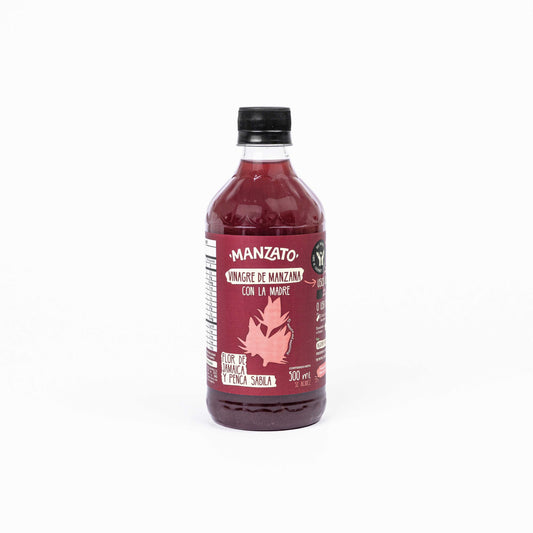 Vinagre de Manzana con flor de jamaica y penca sábila 500ml