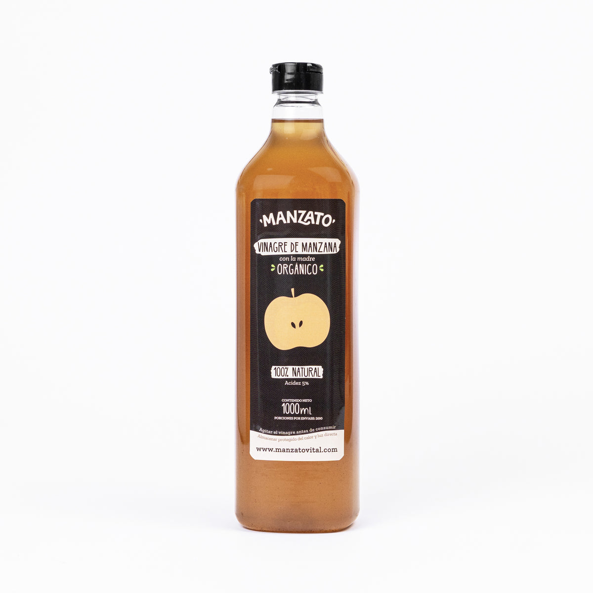 NUEVO SABOR VINAGRE DE MANZANA CON LA MADRE ORGÁNICO 1 LITRO