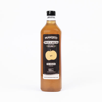 NUEVO SABOR VINAGRE DE MANZANA CON LA MADRE ORGÁNICO 1 LITRO