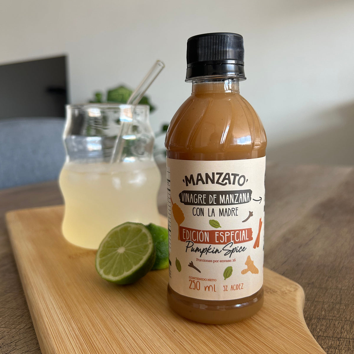 vinagre de manzana con pumkin spice manzato